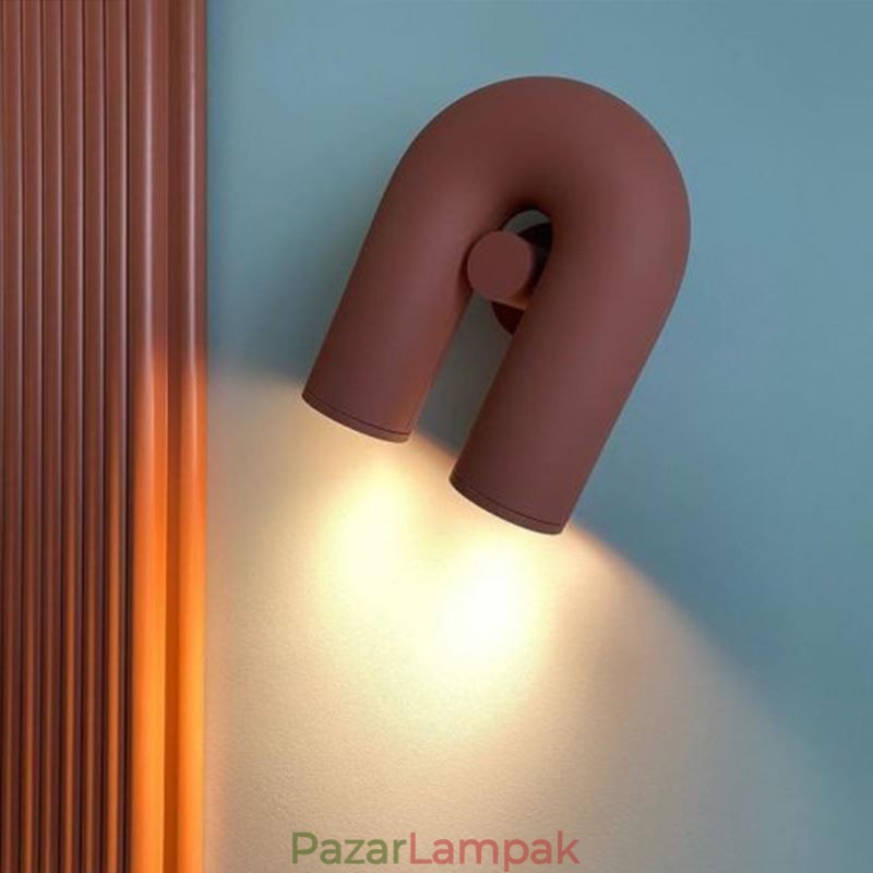 Falikar U alakú, minimalista kreatív fali lámpa 90 forgatható lámpaernyő