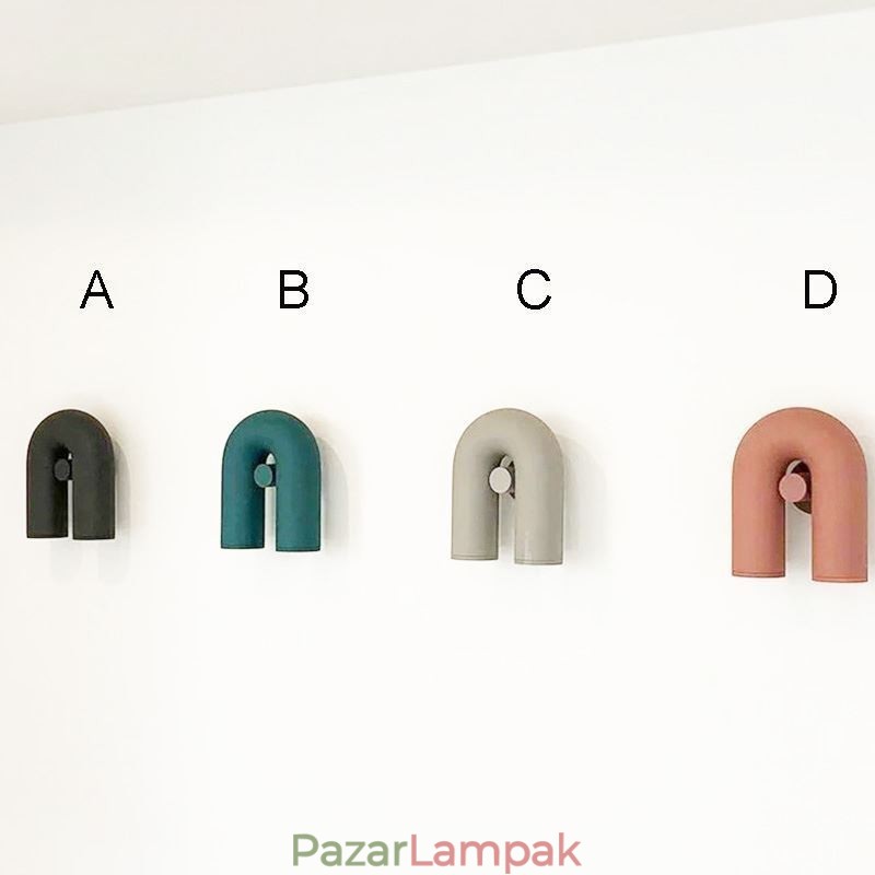 Falikar U alakú, minimalista kreatív fali lámpa 90 forgatható lámpaernyő
