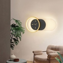 Fali lámpa Modern minimalista akril kovácsoltvas óra fali lámpa