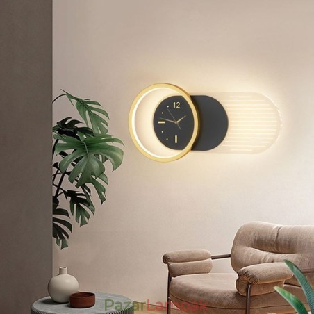 Fali lámpa Modern minimalista akril kovácsoltvas óra fali lámpa Fali lámpa Modern minimalista akril kovácsoltvas óra fali lámpa