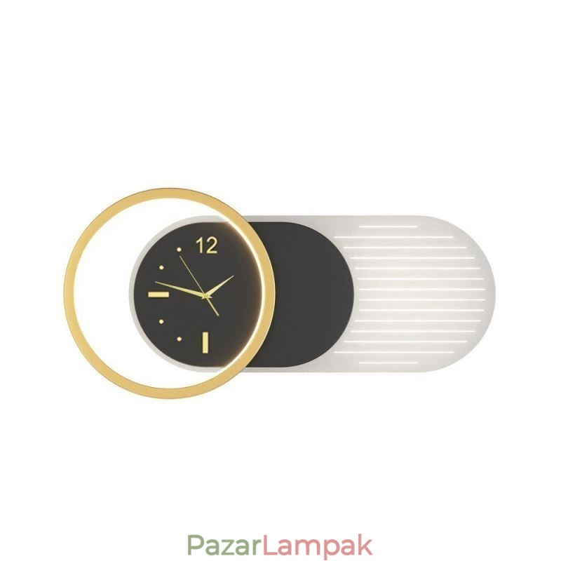 Fali lámpa Modern minimalista akril kovácsoltvas óra fali lámpa