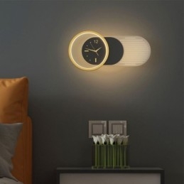 Fali lámpa Modern minimalista akril kovácsoltvas óra fali lámpa