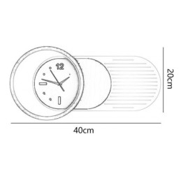 Fali lámpa Modern minimalista akril kovácsoltvas óra fali lámpa