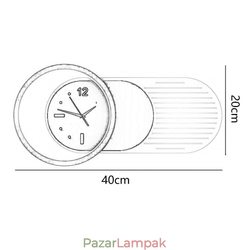 Fali lámpa Modern minimalista akril kovácsoltvas óra fali lámpa