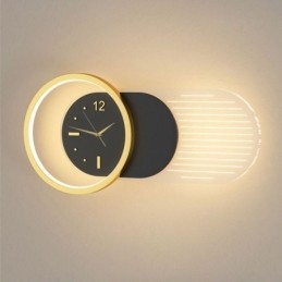 Fali lámpa Modern minimalista akril kovácsoltvas óra fali lámpa