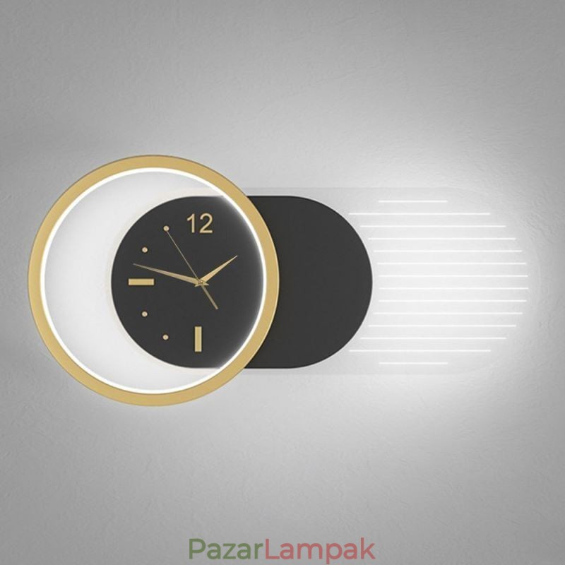 Fali lámpa Modern minimalista akril kovácsoltvas óra fali lámpa