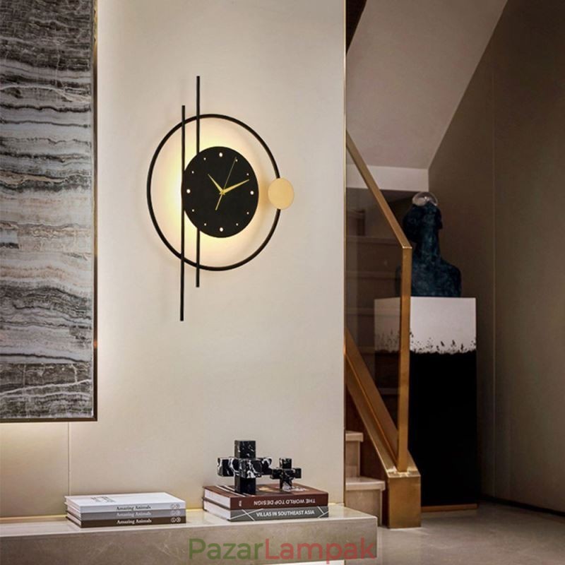 Óra fali lámpa Modern minimalista kovácsoltvas fali lámpa és