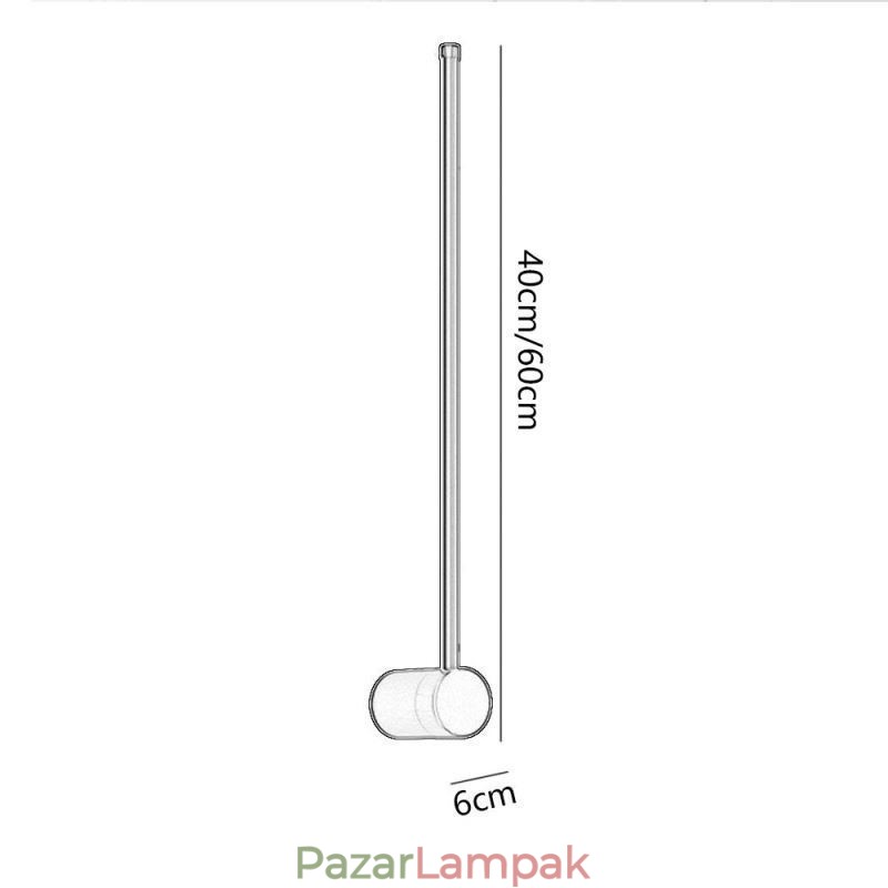 Modern hosszú fali lámpa éjjeli dekor lámpa