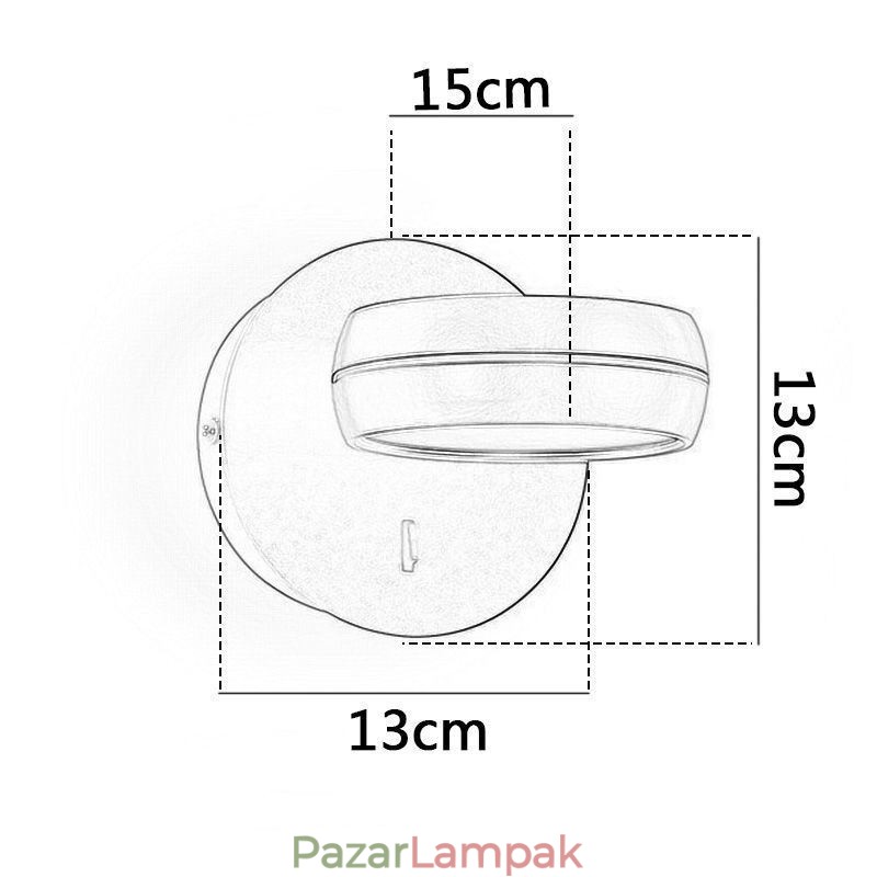 Forgó fali lámpa Modern minimalista falikar
