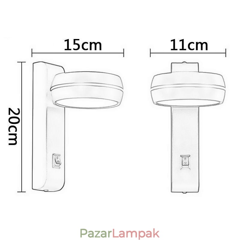 Forgó fali lámpa Modern minimalista lámpa