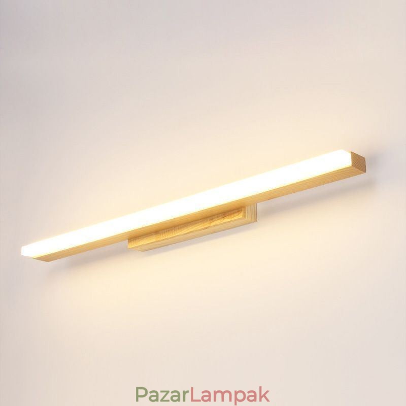 Tükörfény, tömörfa fali lámpa, modern falilámpa