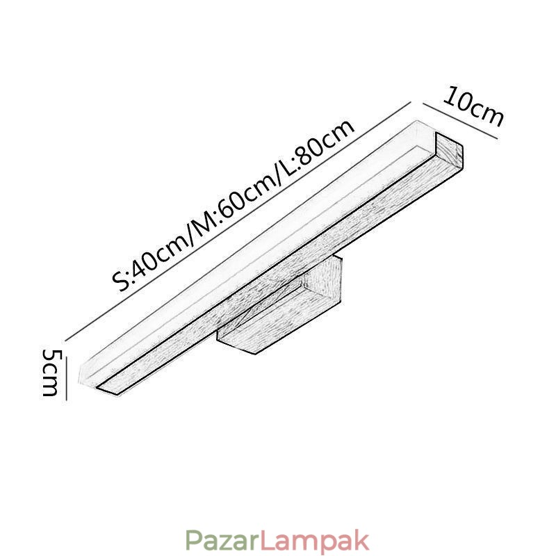 Tükörfény, tömörfa fali lámpa, modern falilámpa