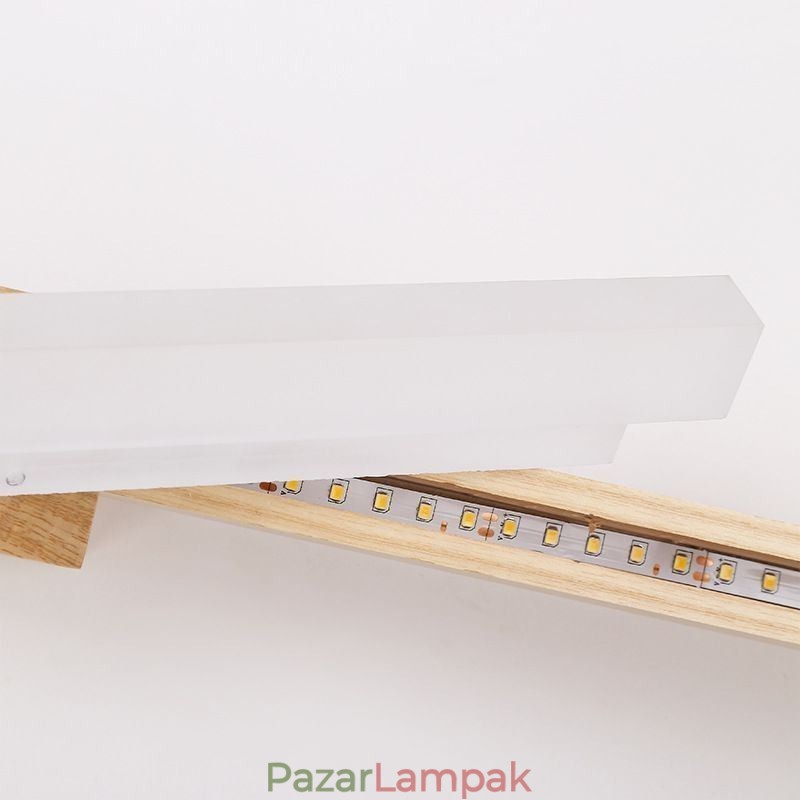 Tükörfény, tömörfa fali lámpa, modern falilámpa