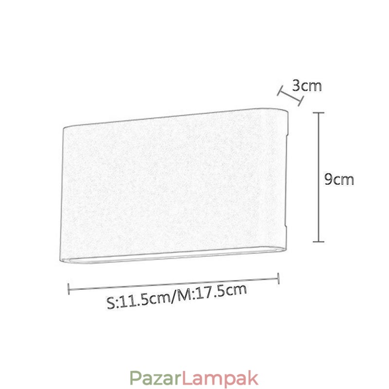 Fali lámpa Vízálló modern egyszerű alumínium beltéri fali lámpa