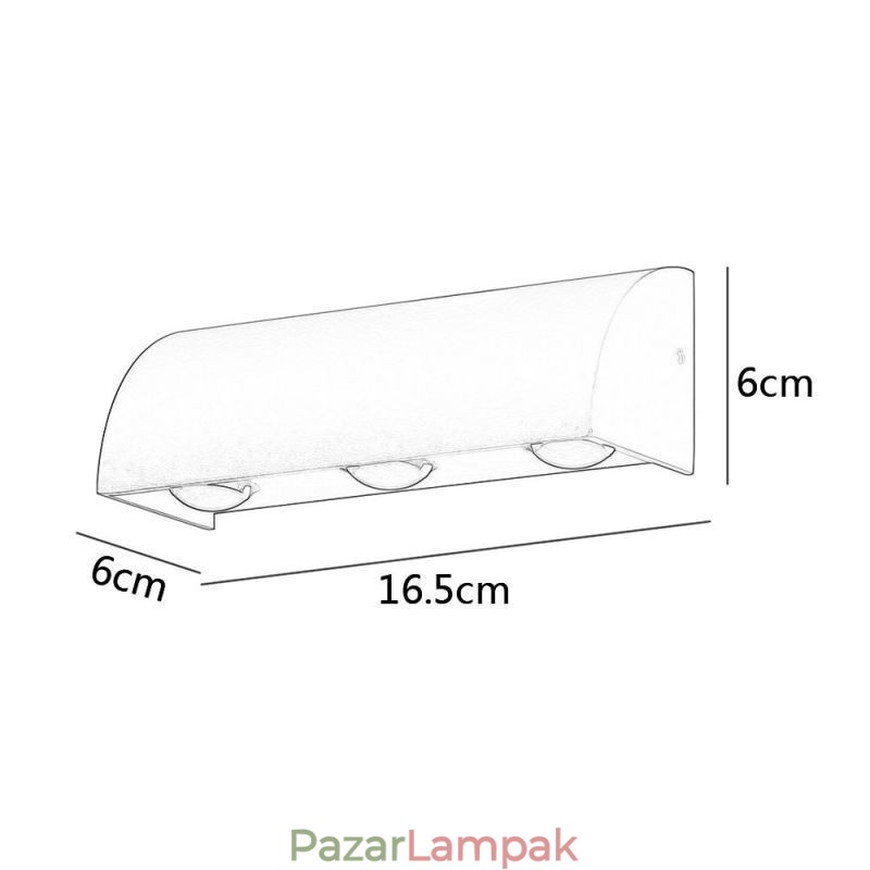 Fali lámpa Vízálló alumínium lépcső fali lámpa