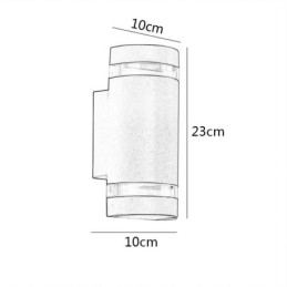Fali lámpa Vízálló felfelé lefelé alumínium dupla fejű fali lámpa