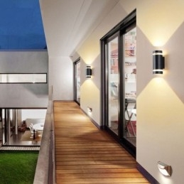 Fali lámpa Vízálló felfelé lefelé alumínium dupla fejű fali lámpa