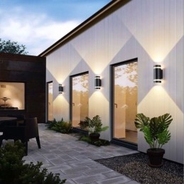 Fali lámpa Vízálló felfelé lefelé alumínium dupla fejű fali lámpa