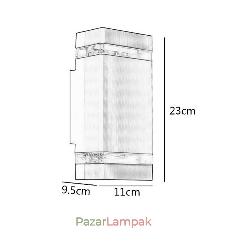 Egyszerű alumínium fali lámpák vízálló fali lámpa udvari veranda