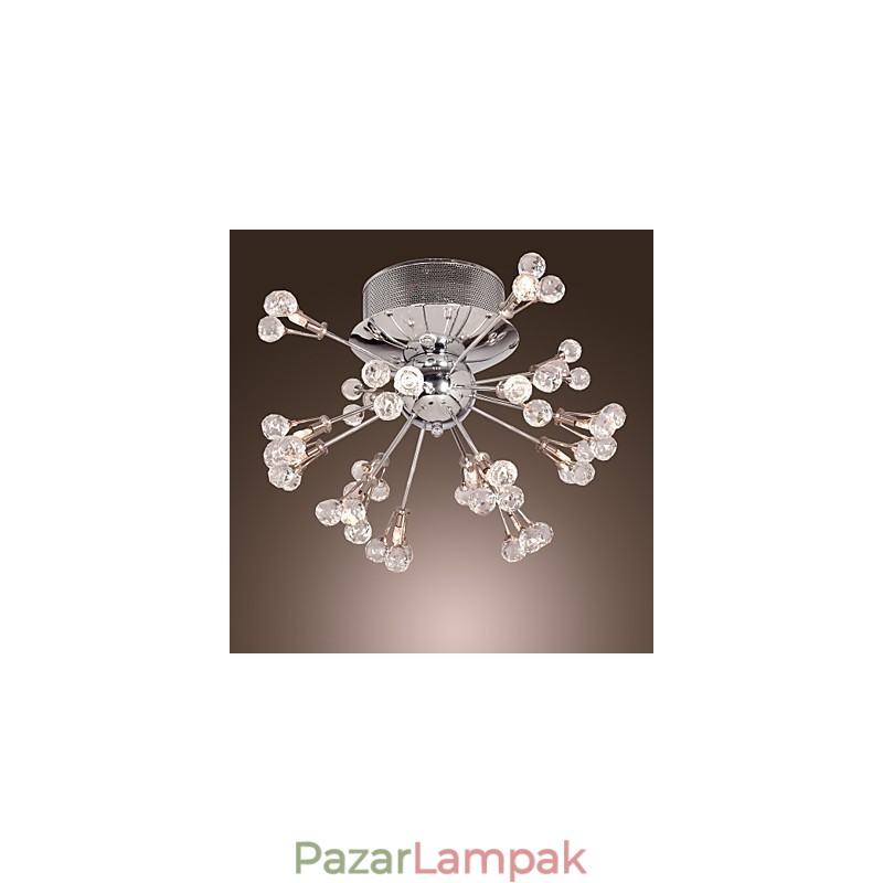 Modern, modern Crystal króm fém süllyesztett tartó