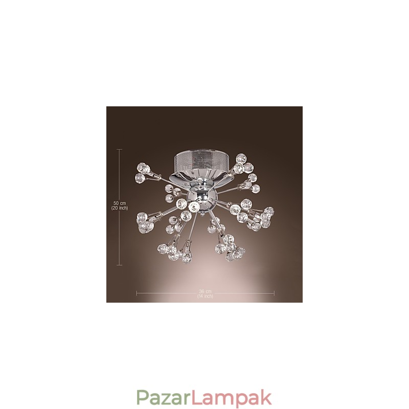 Modern, modern Crystal króm fém süllyesztett tartó