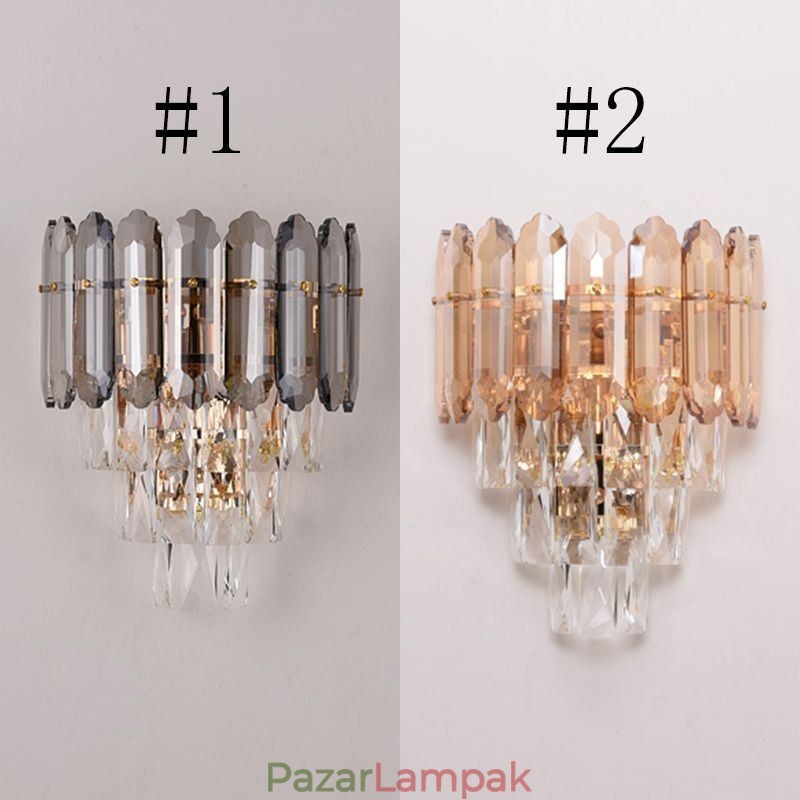 Kristály fali lámpa falikar Modern K9 kristály fali lámpa