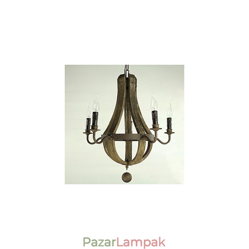 Csillár 5 lámpa Vintage Retro Country Living Dining Fém