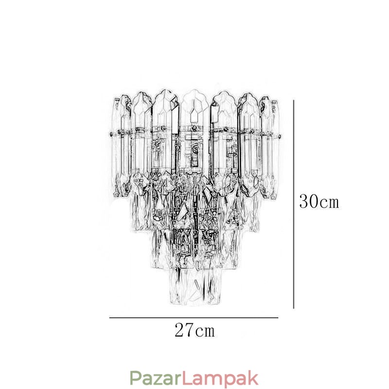 Kristály fali lámpa falikar Modern K9 kristály fali lámpa