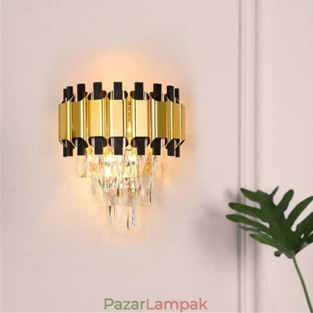 Függesztett kristály modern fali lámpatest, vezetékes, 11,81" magas lámpatest Függesztett kristály modern fali lámpatest, vezetékes, 11,81" magas lámpatest