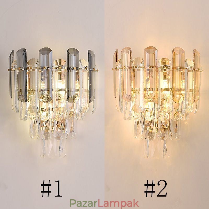 Európai falilámpák Kristály fali lámpák fürdőszoba