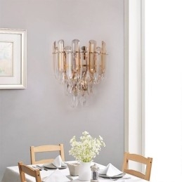 Európai falilámpák Kristály fali lámpák fürdőszoba