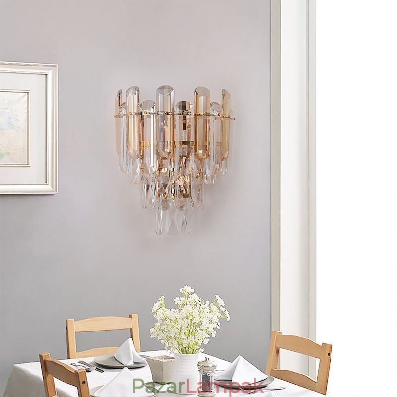 Európai falilámpák Kristály fali lámpák fürdőszoba