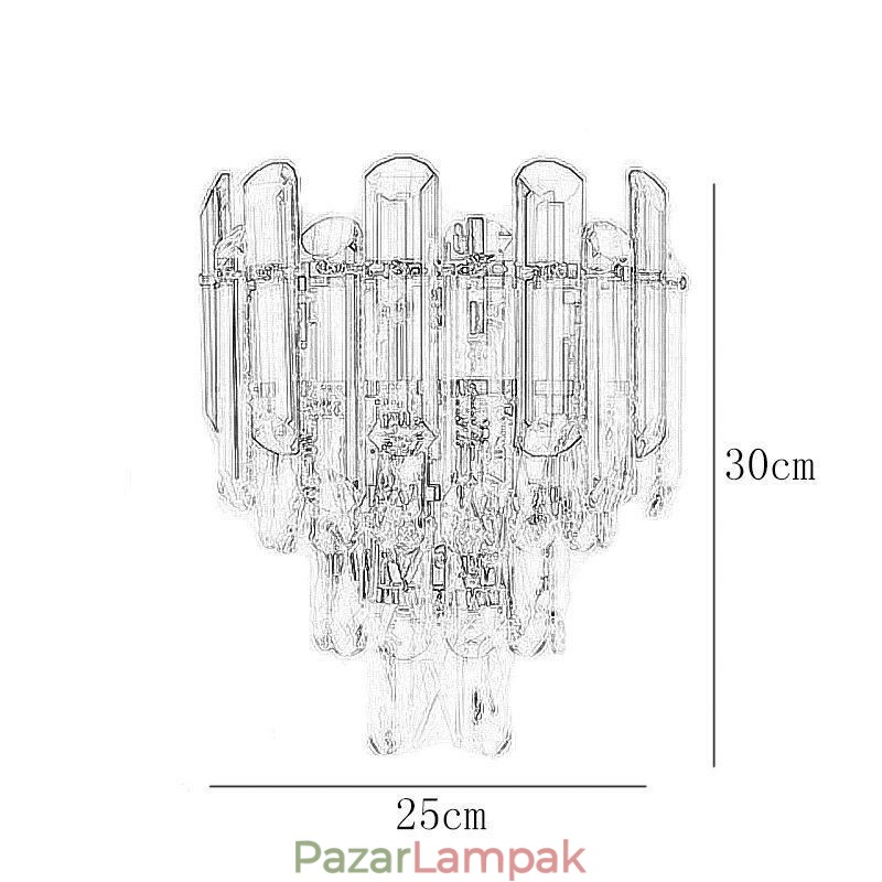 Európai falilámpák Kristály fali lámpák fürdőszoba