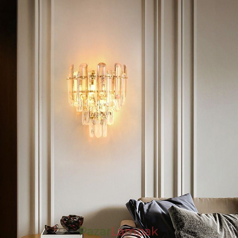 Európai falilámpák Kristály fali lámpák fürdőszoba