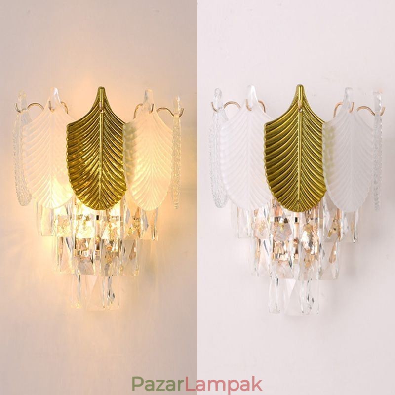 Kristály falilámpa Modern fali lámpatest 2X alap