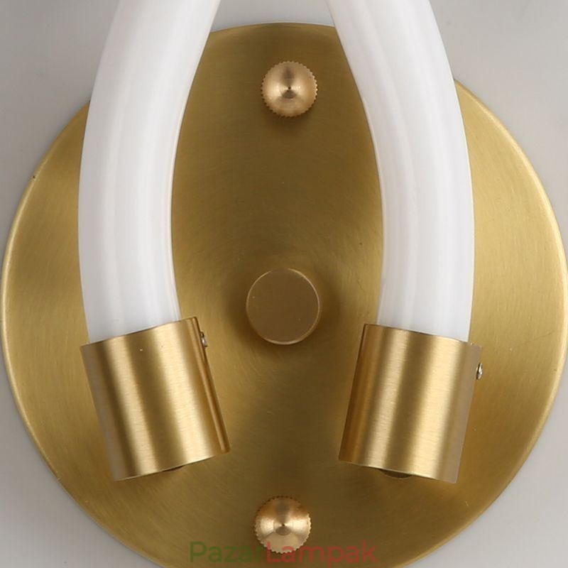 Modern fali lámpa Kreativitás Sconce fali lámpa réz báránykürt 2 fény