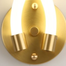 Modern fali lámpa Kreativitás Sconce fali lámpa réz báránykürt 2 fény