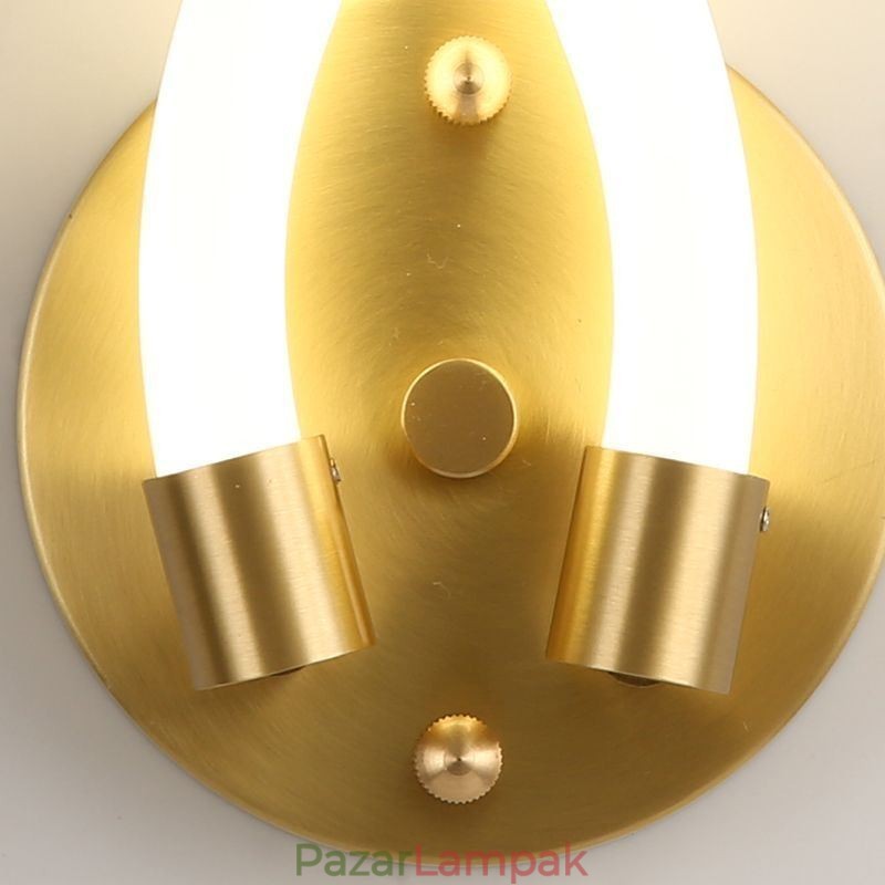 Modern fali lámpa Kreativitás Sconce fali lámpa réz báránykürt 2 fény
