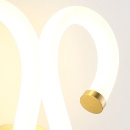 Modern fali lámpa Kreativitás Sconce fali lámpa réz báránykürt 2 fény