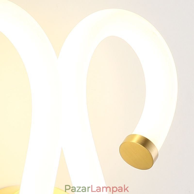 Modern fali lámpa Kreativitás Sconce fali lámpa réz báránykürt 2 fény