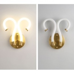 Modern fali lámpa Kreativitás Sconce fali lámpa réz báránykürt 2 fény
