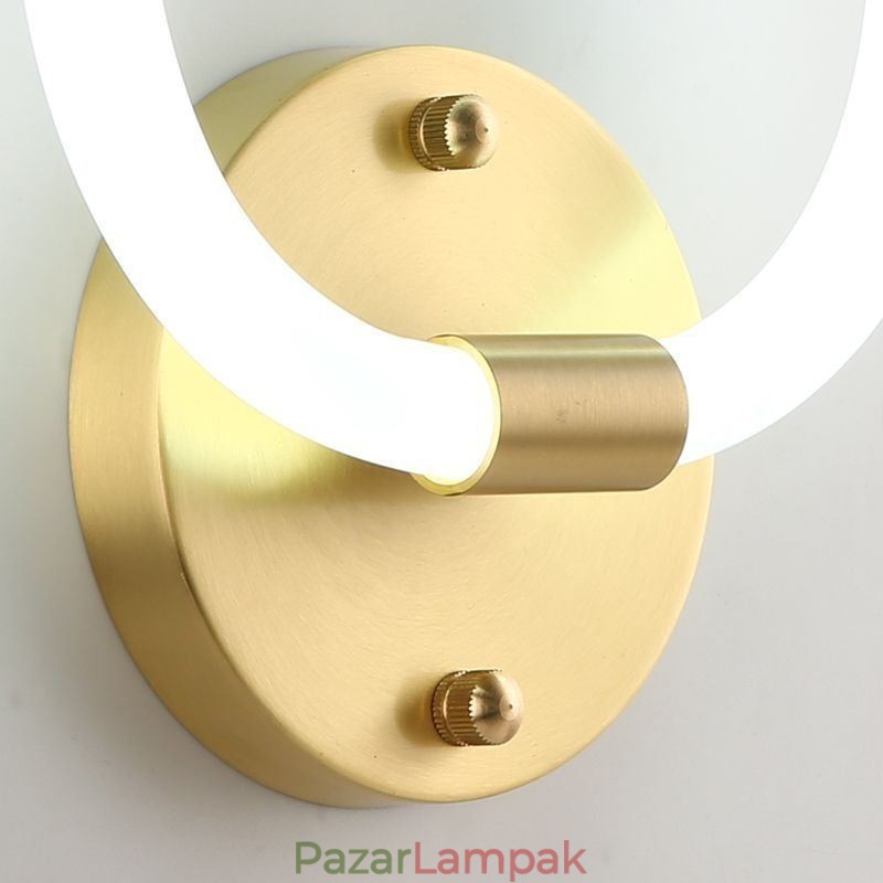 Modern fali lámpatestek Kerek gyűrűs falilámpák Háromszínű fényerő