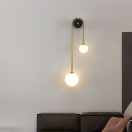 Globe üveg falikar világítás Modern sárgaréz fali lámpa