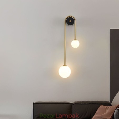 Globe üveg falikar világítás Modern sárgaréz fali lámpa Globe üveg falikar világítás Modern sárgaréz fali lámpa