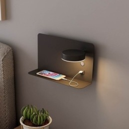 Fali lámpa forgatható lámpa USB töltőporttal