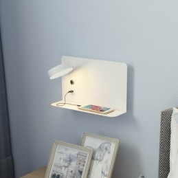 Fali lámpa forgatható lámpa USB töltőporttal