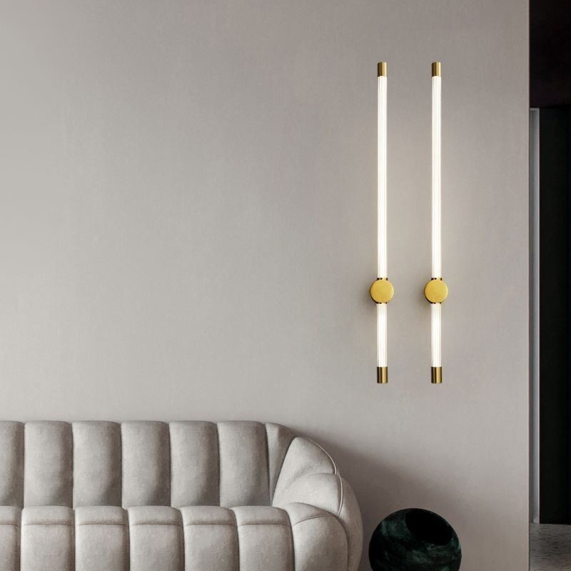 Sárgaréz Sconce Modern akril csíkos fali lámpa