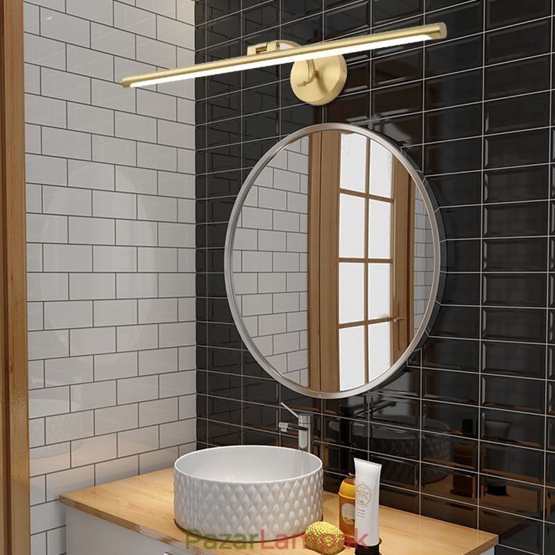 Nordic Mirror Front Light sárgaréz akril fali lámpa