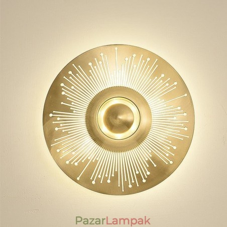 Skandináv sárgaréz fali lámpa, üreges, kerek alakú lámpa Skandináv sárgaréz fali lámpa, üreges, kerek alakú lámpa