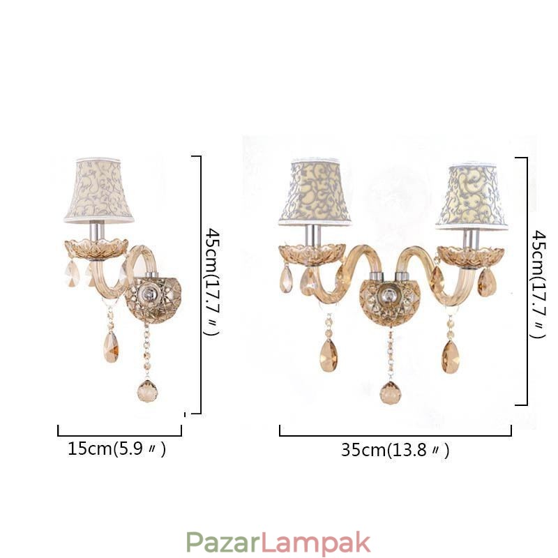 Elegáns Crystal Sconce európai stílusú fali lámpa folyosó